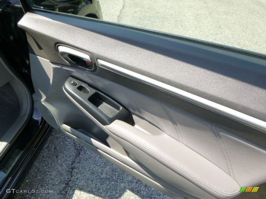 2010 Civic EX-L Sedan - Crystal Black Pearl / Gray photo #12