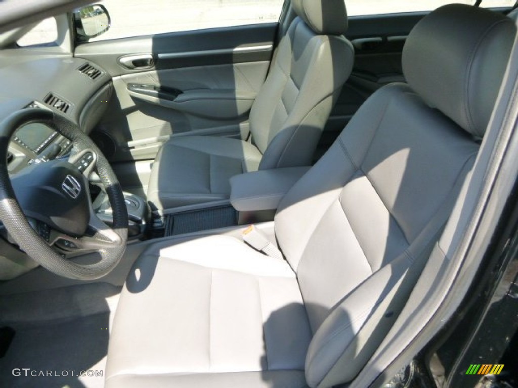 2010 Civic EX-L Sedan - Crystal Black Pearl / Gray photo #14