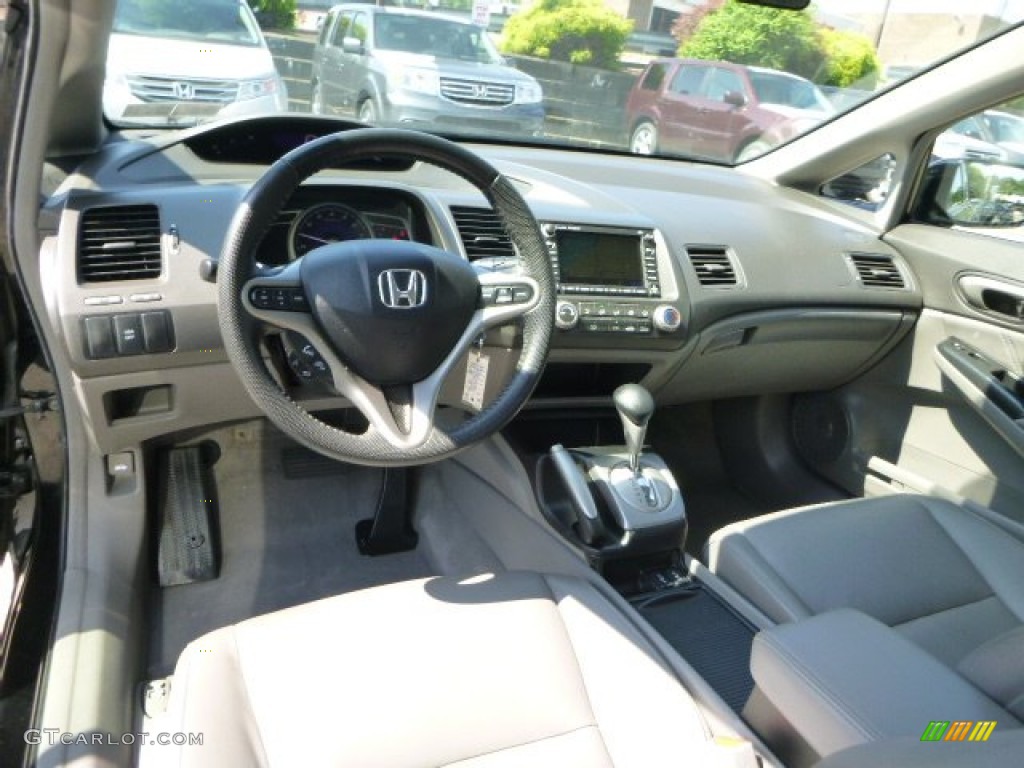 2010 Civic EX-L Sedan - Crystal Black Pearl / Gray photo #16