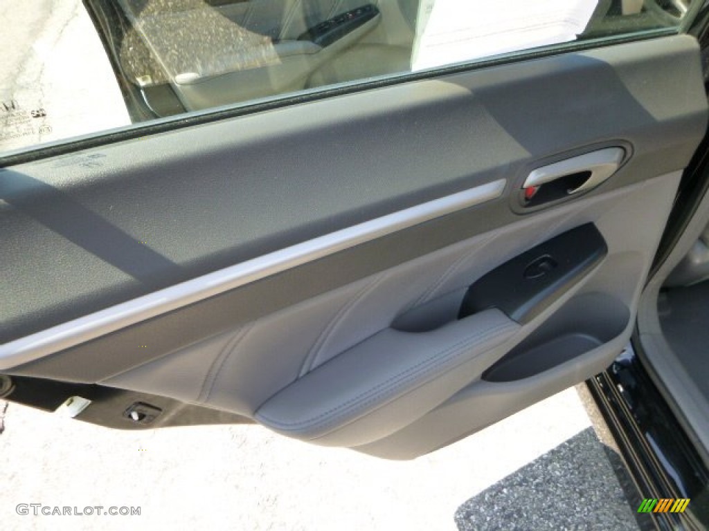 2010 Civic EX-L Sedan - Crystal Black Pearl / Gray photo #17