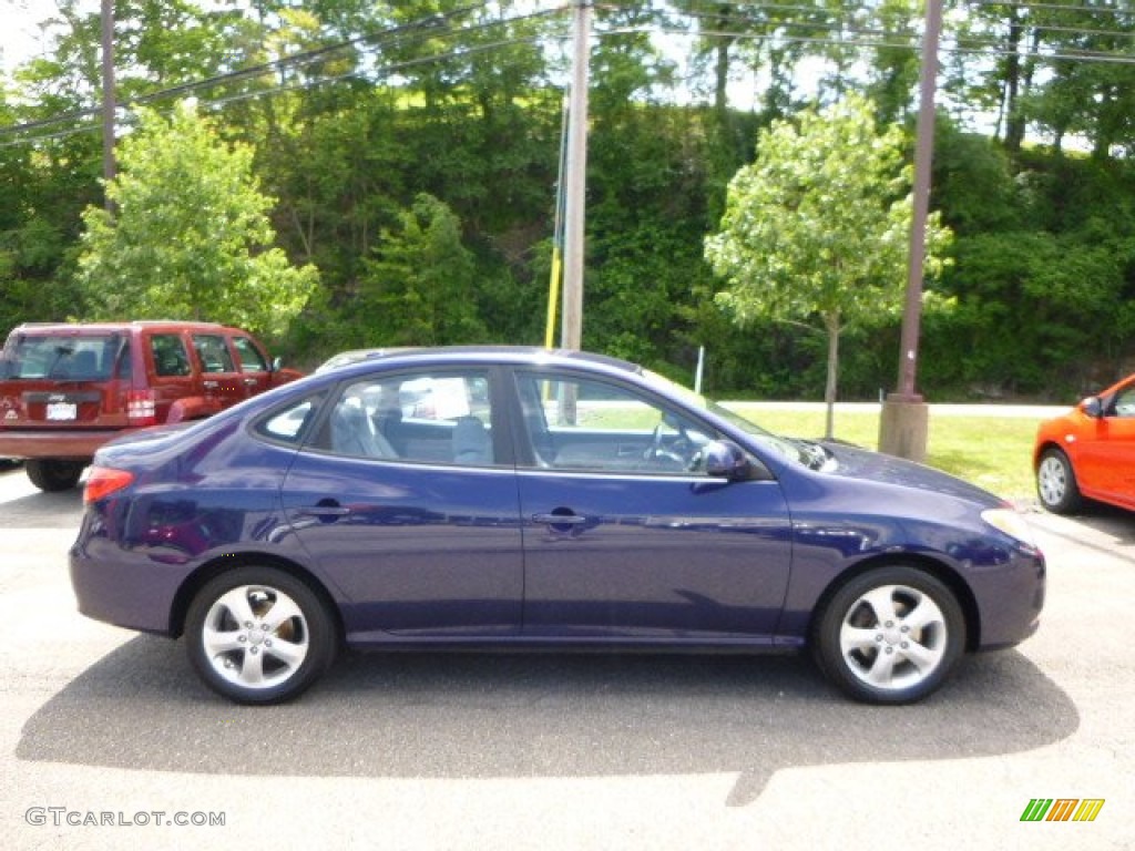 2008 Elantra GLS Sedan - Regatta Blue Metallic / Gray photo #1