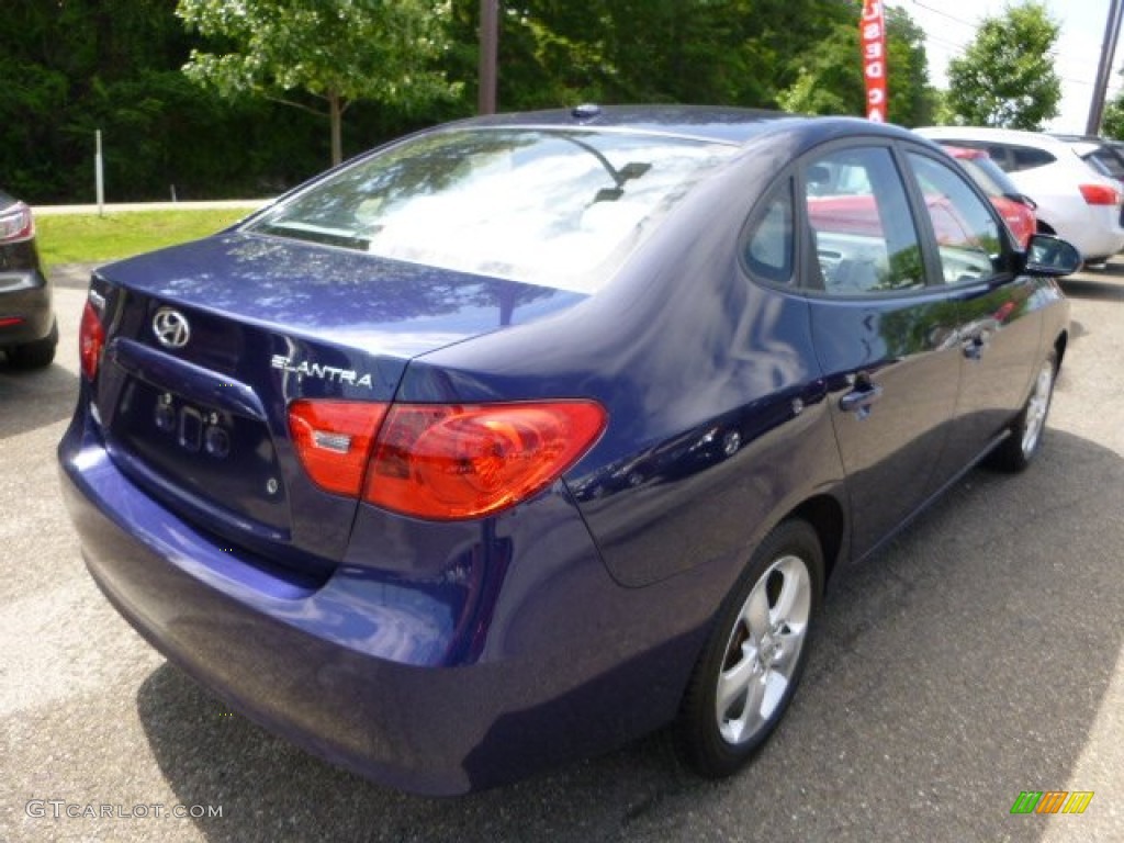 2008 Elantra GLS Sedan - Regatta Blue Metallic / Gray photo #2