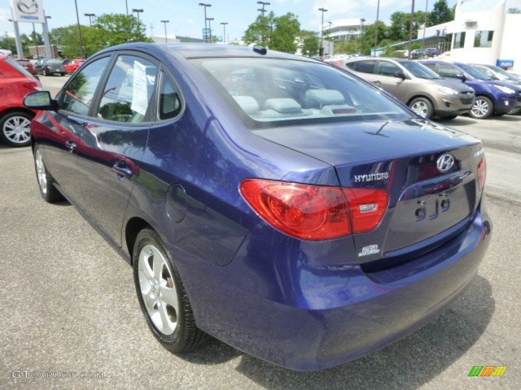 2008 Elantra GLS Sedan - Regatta Blue Metallic / Gray photo #4