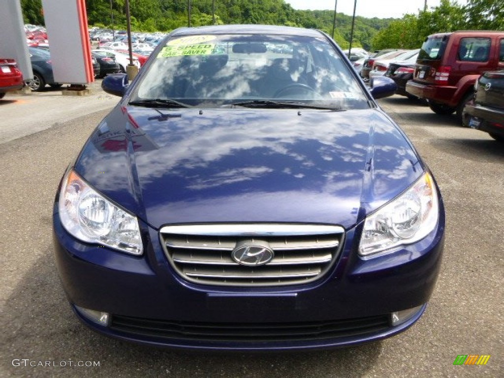 2008 Elantra GLS Sedan - Regatta Blue Metallic / Gray photo #7