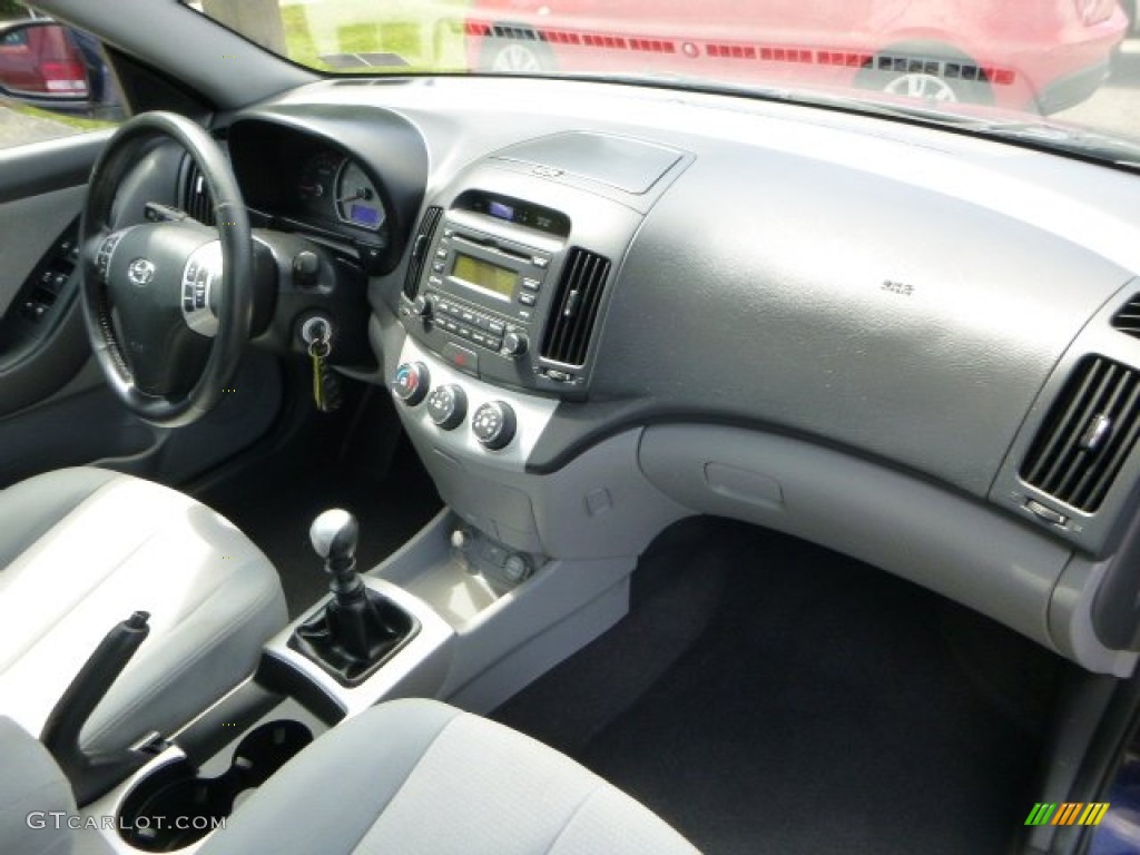 2008 Elantra GLS Sedan - Regatta Blue Metallic / Gray photo #11