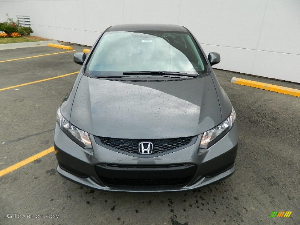 2013 Civic LX Sedan - Polished Metal Metallic / Black photo #2