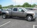 2013 Mocha Steel Metallic Chevrolet Silverado 3500HD LTZ Crew Cab 4x4 Dually  photo #3