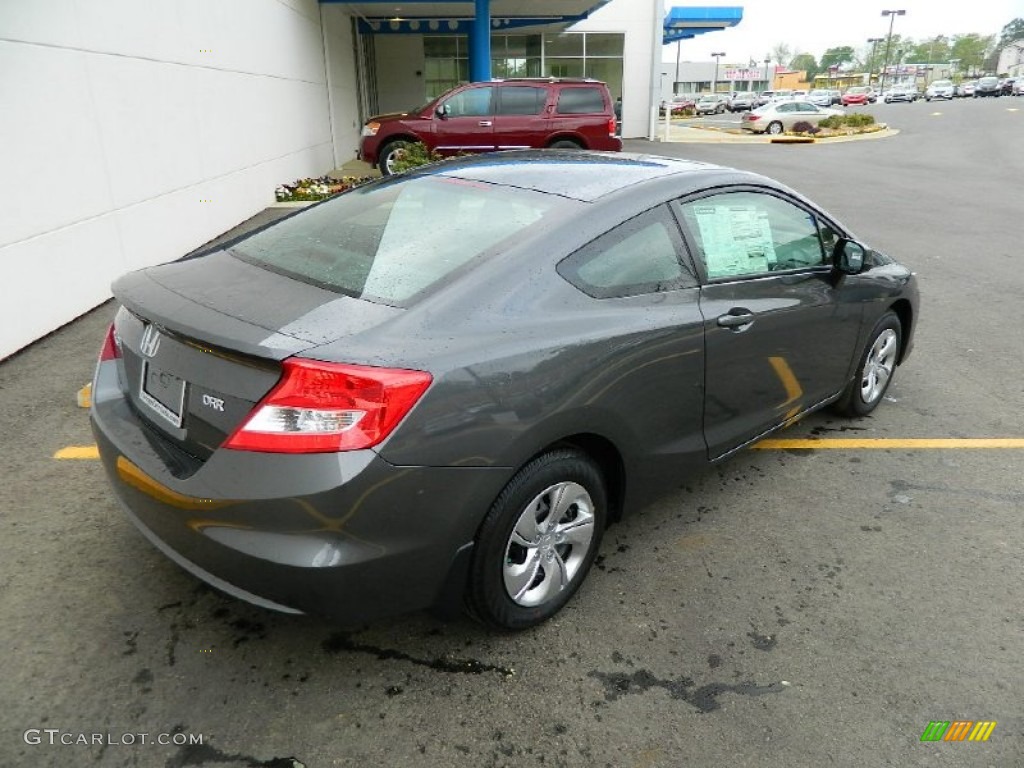 2013 Civic LX Sedan - Polished Metal Metallic / Black photo #6