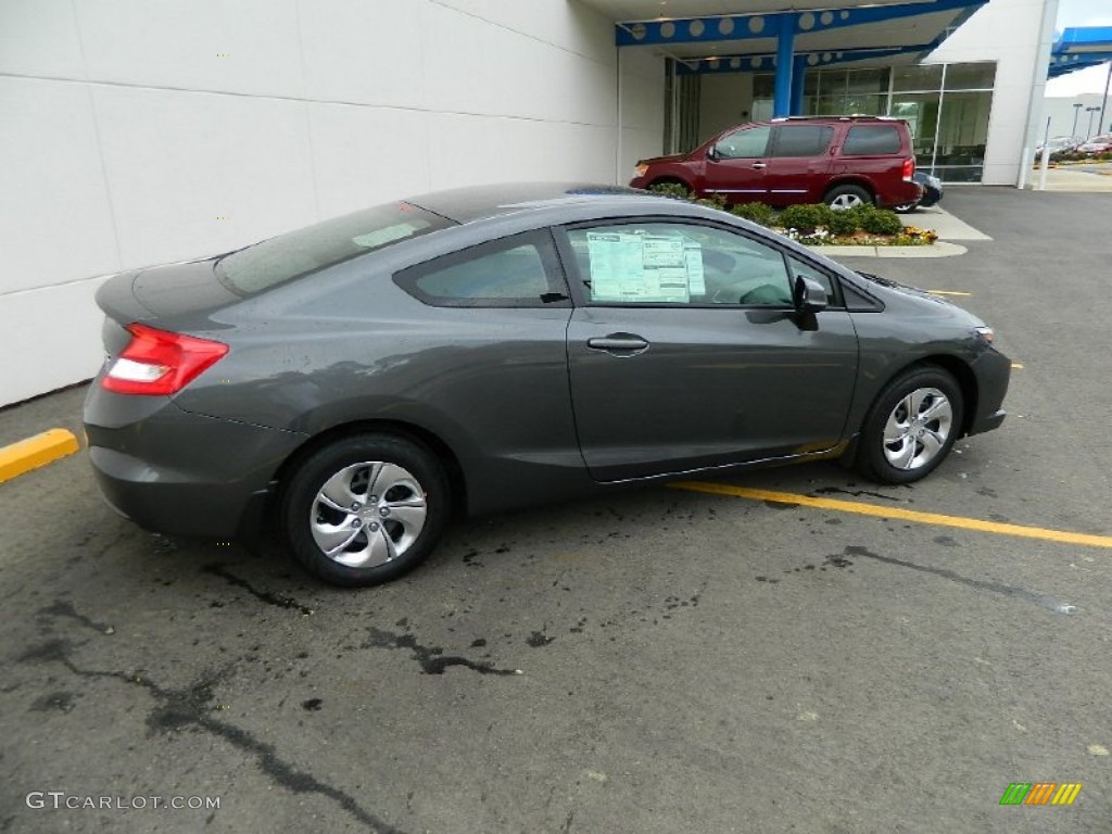 2013 Civic LX Sedan - Polished Metal Metallic / Black photo #7