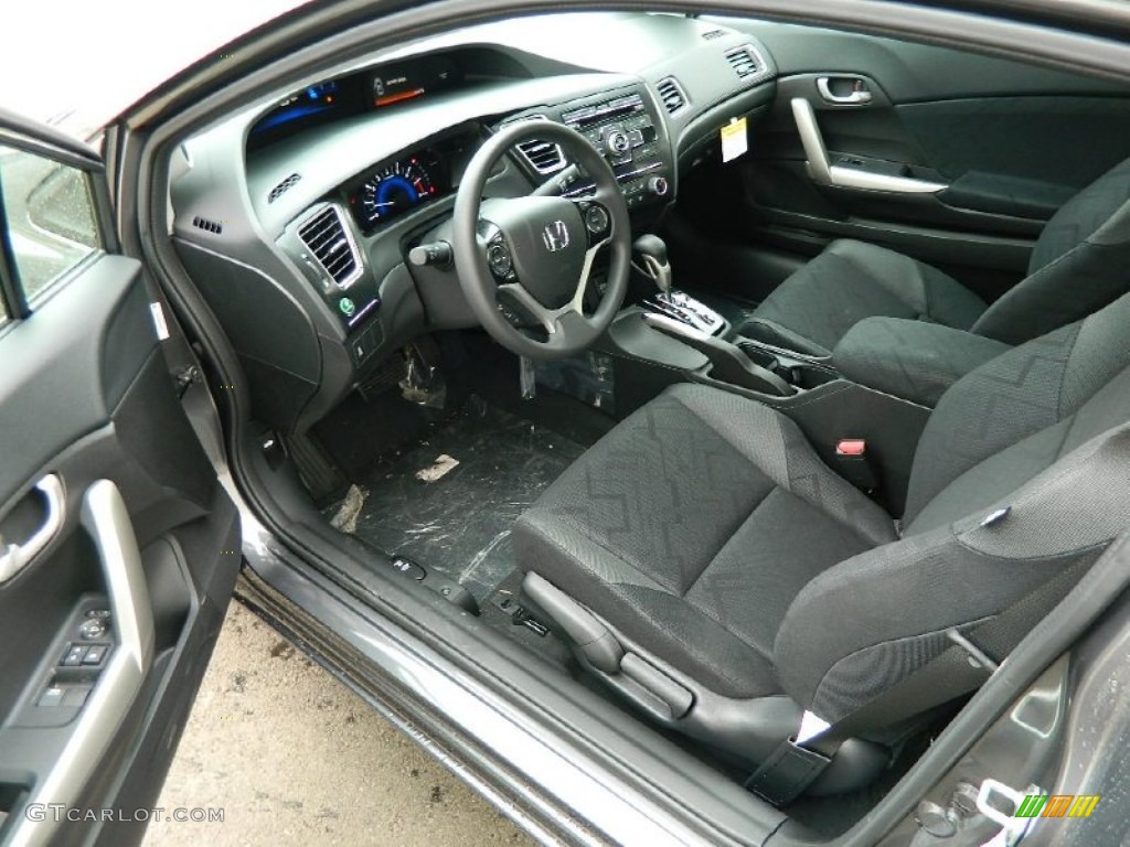 2013 Civic LX Sedan - Polished Metal Metallic / Black photo #9