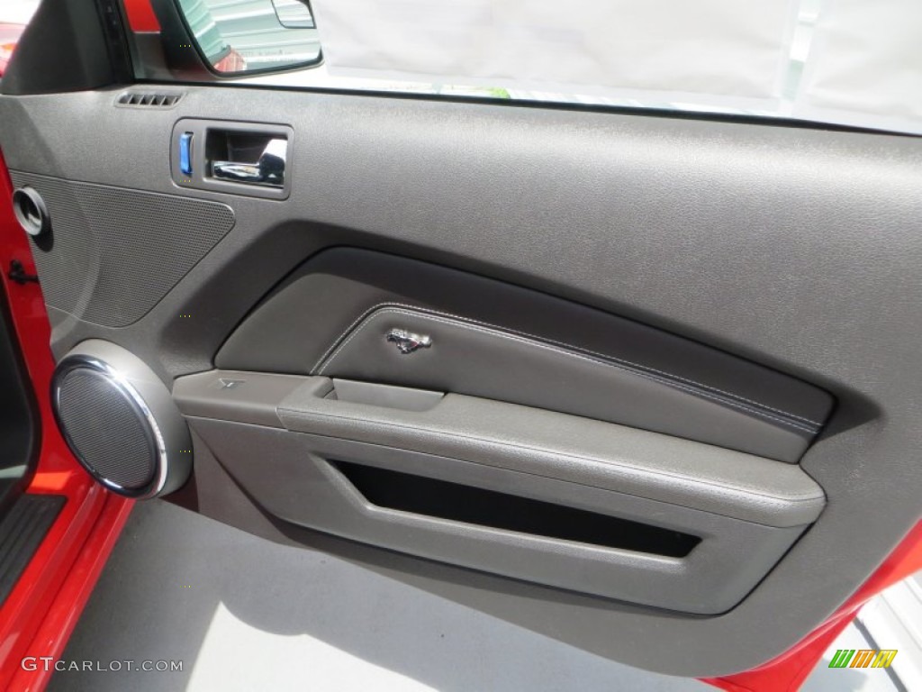 2014 Ford Mustang GT/CS California Special Coupe California Special Charcoal Black/Miko Suede Door Panel Photo #82390748