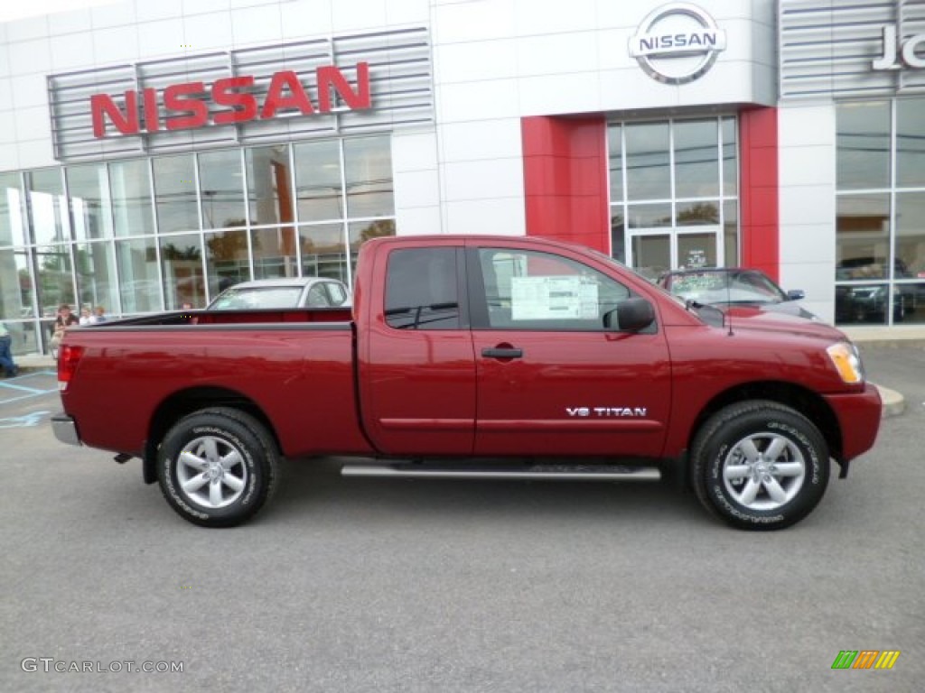 Cayenne Red 2013 Nissan Titan SV King Cab 4x4 Exterior Photo #82391365