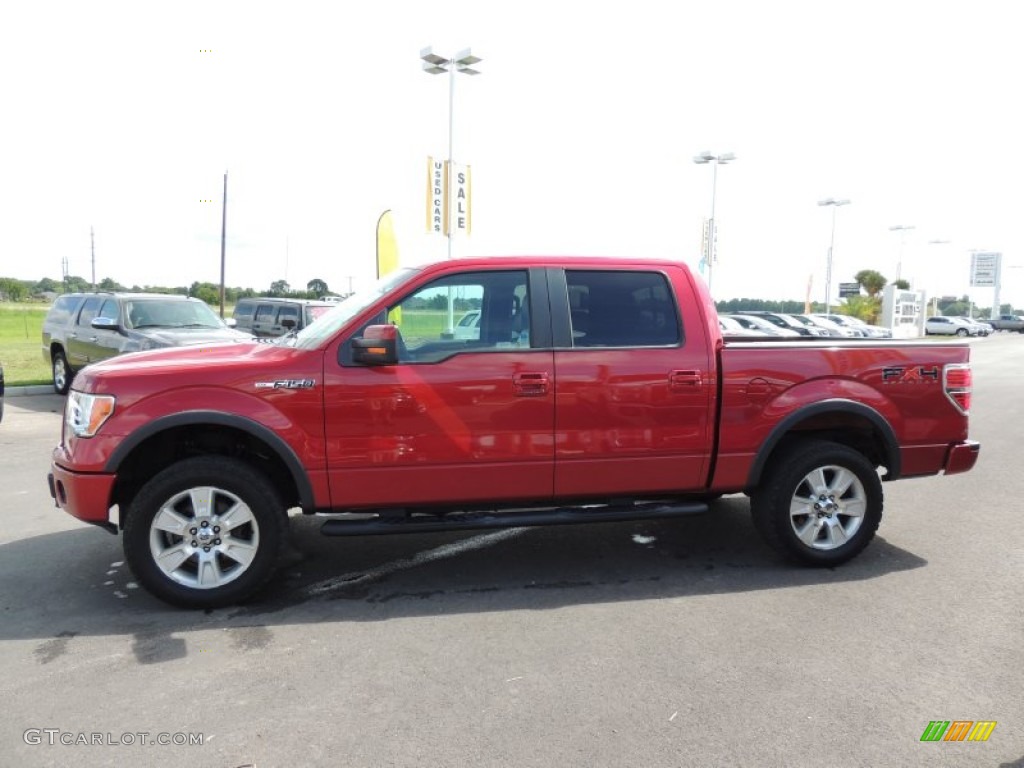 2010 F150 FX4 SuperCrew 4x4 - Red Candy Metallic / Black photo #5