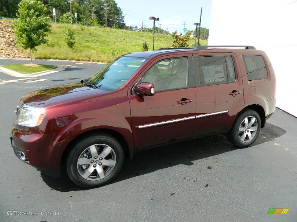 Dark Cherry Pearl 2013 Honda Pilot Touring 4WD Exterior Photo #82393597