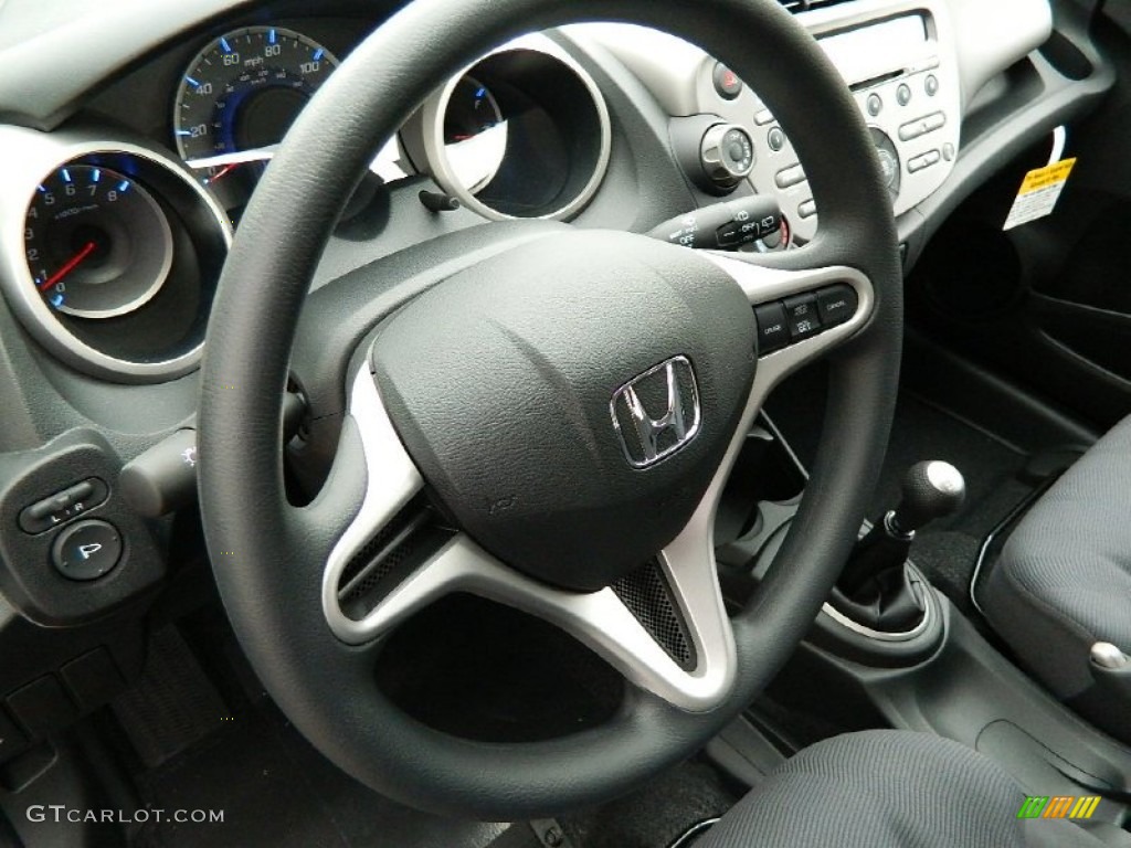 2013 Honda Fit Standard Fit Model Gray Steering Wheel Photo #82394484