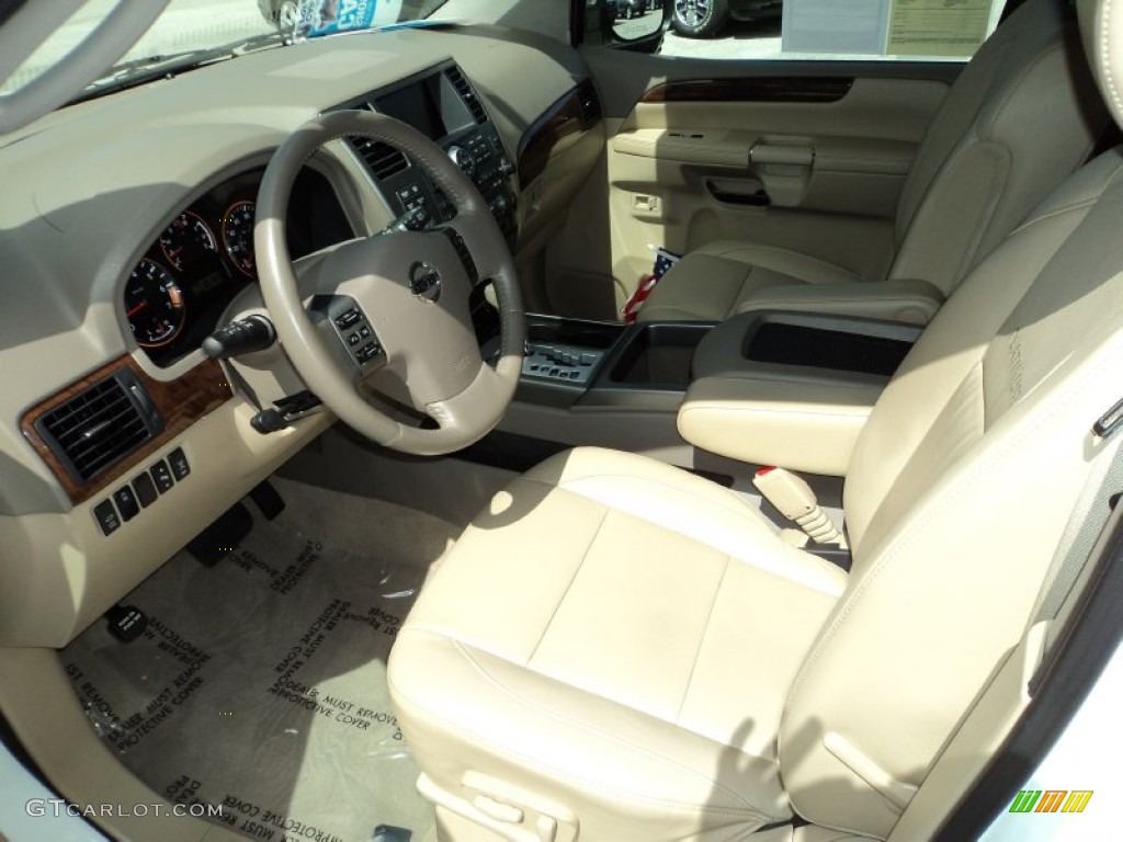 Almond Interior 2011 Nissan Armada Platinum Photo #82395573