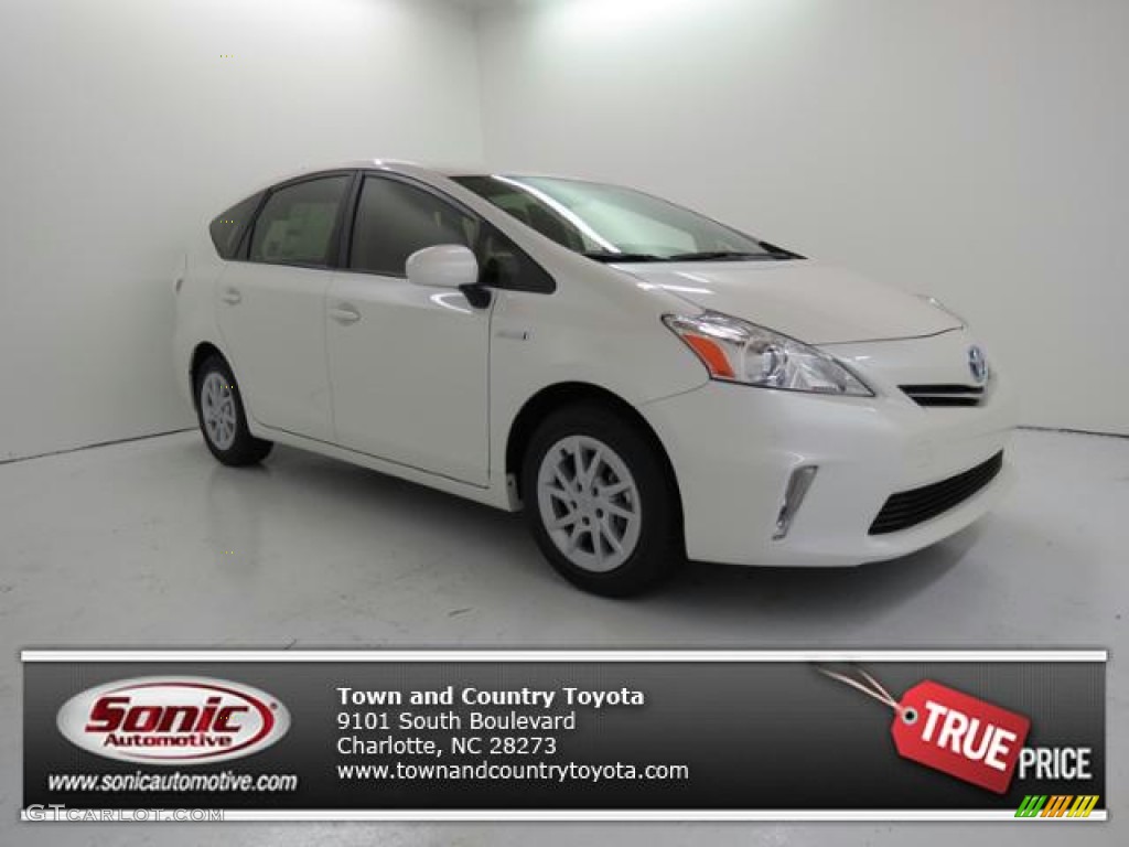 Blizzard White Pearl Toyota Prius v