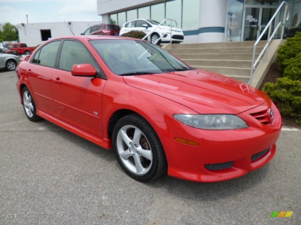 Volcanic Red 2005 Mazda MAZDA6 s Sport Hatchback Exterior Photo #82396013
