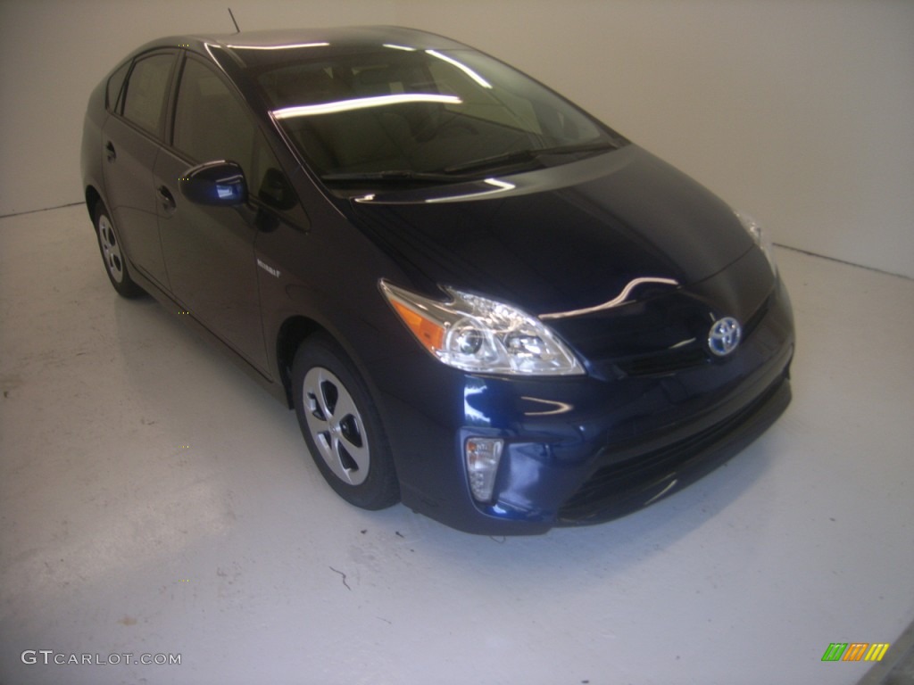 2013 Prius Two Hybrid - Nautical Blue Metallic / Dark Gray photo #1