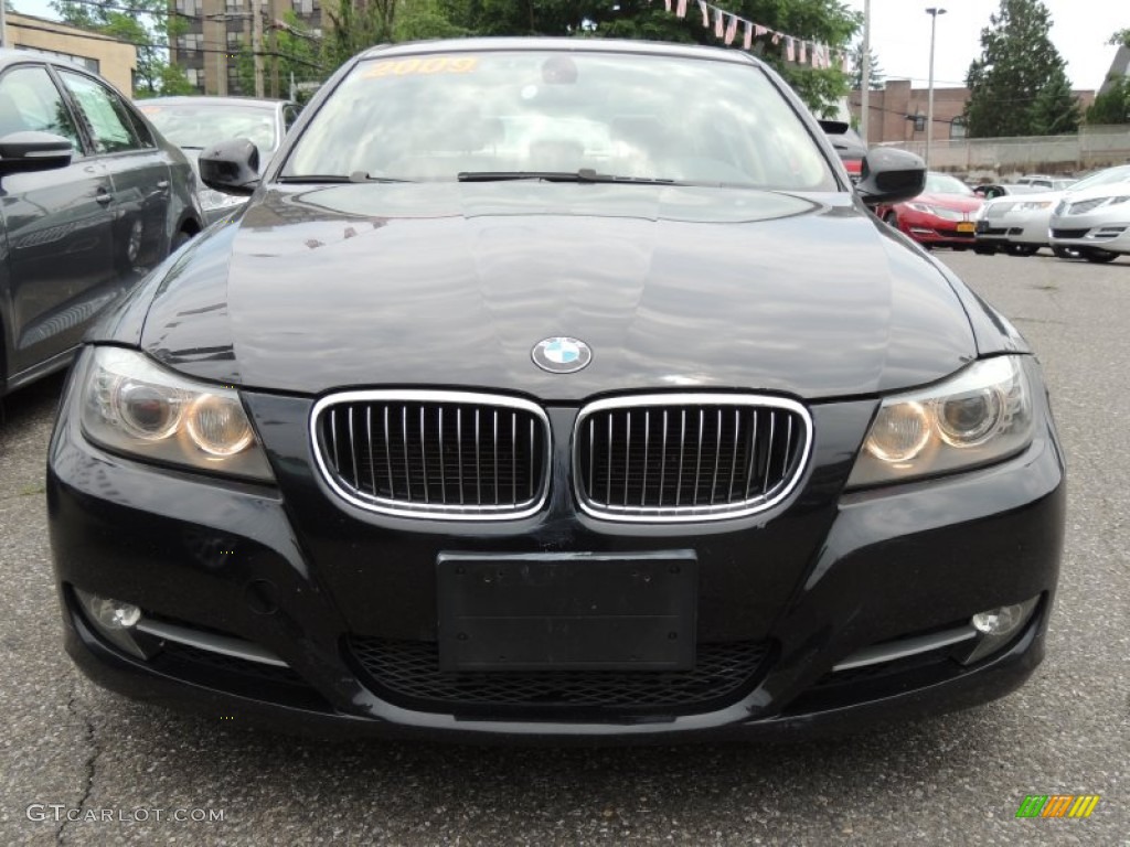 2009 3 Series 335i Sedan - Black Sapphire Metallic / Beige photo #3