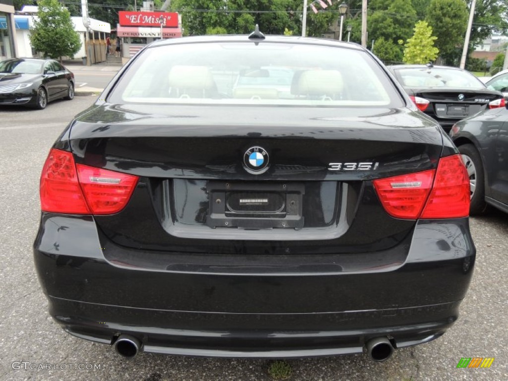 2009 3 Series 335i Sedan - Black Sapphire Metallic / Beige photo #7