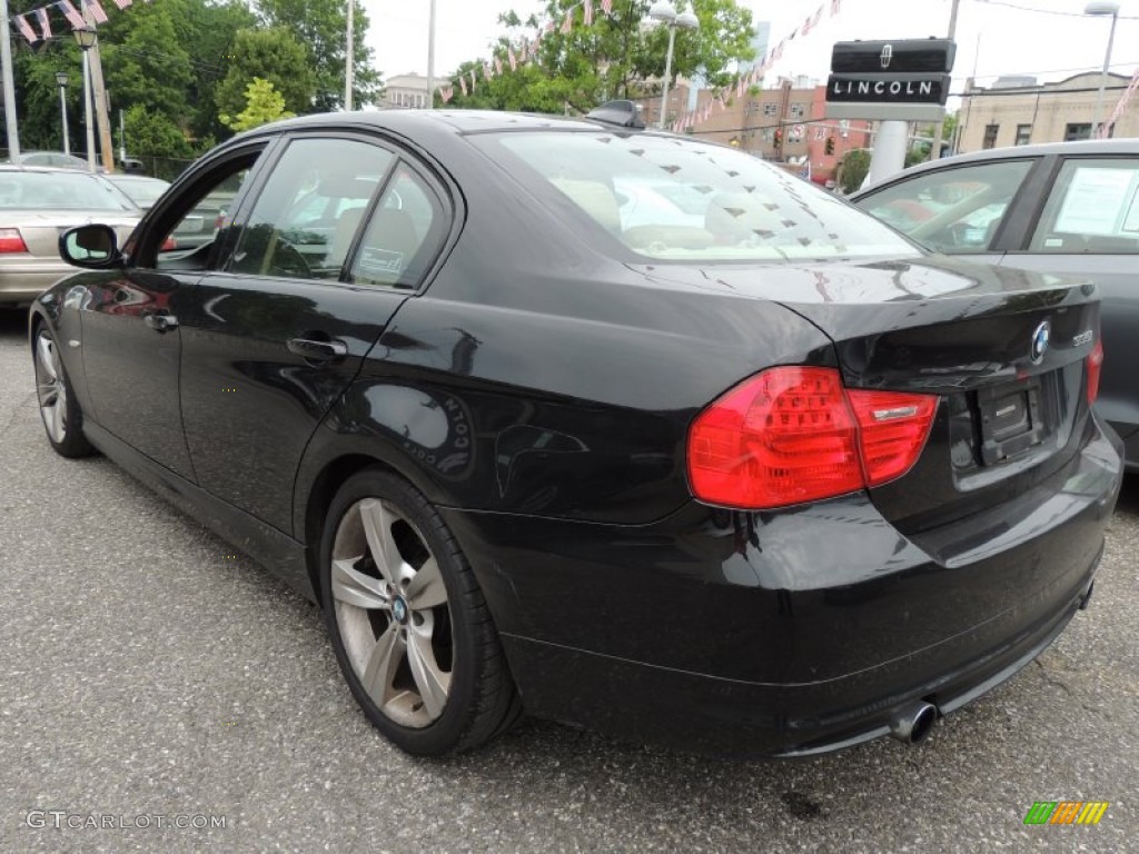 2009 3 Series 335i Sedan - Black Sapphire Metallic / Beige photo #8
