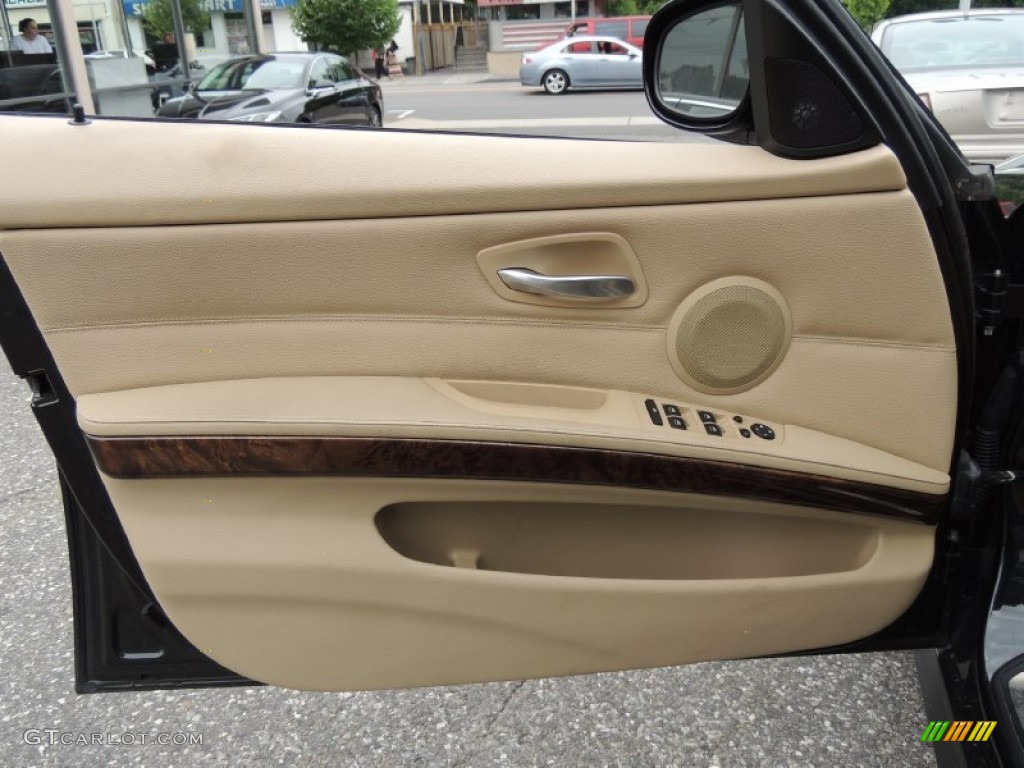 2009 3 Series 335i Sedan - Black Sapphire Metallic / Beige photo #13