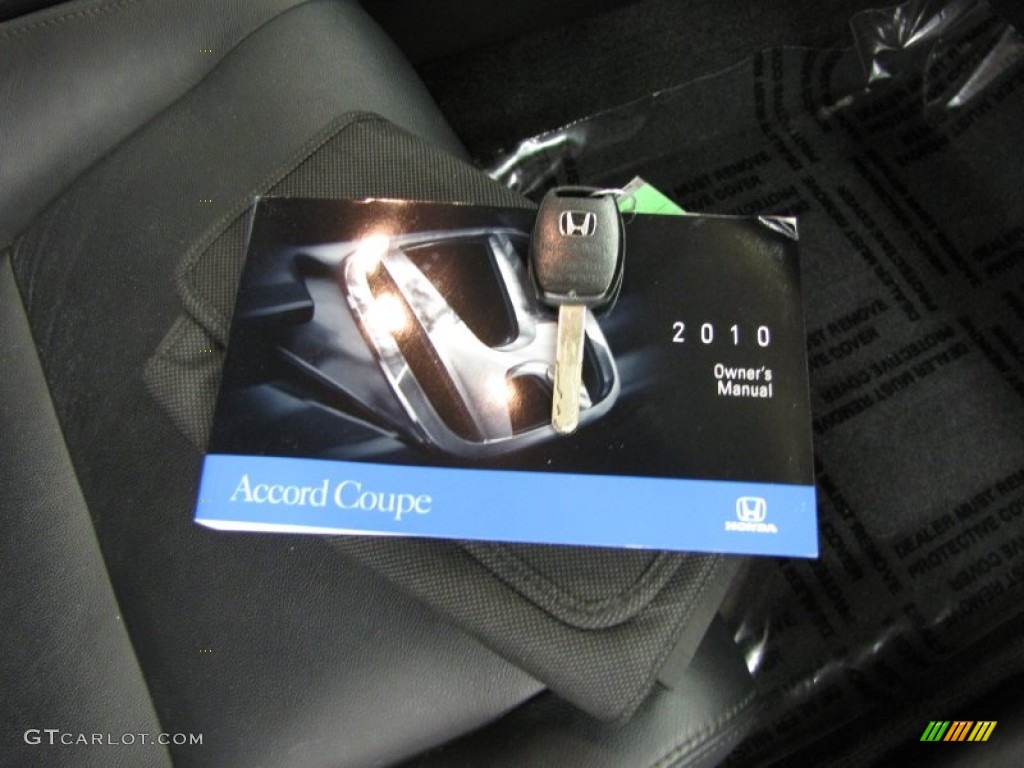 2010 Accord EX-L Coupe - Crystal Black Pearl / Black photo #23