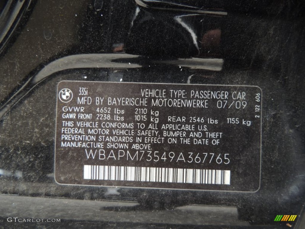 2009 3 Series 335i Sedan - Black Sapphire Metallic / Beige photo #26