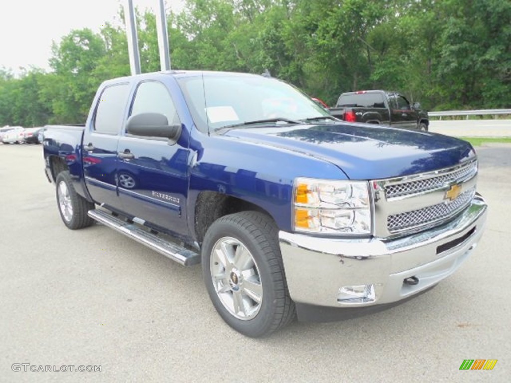 2013 Silverado 1500 LT Crew Cab 4x4 - Blue Topaz Metallic / Ebony photo #10