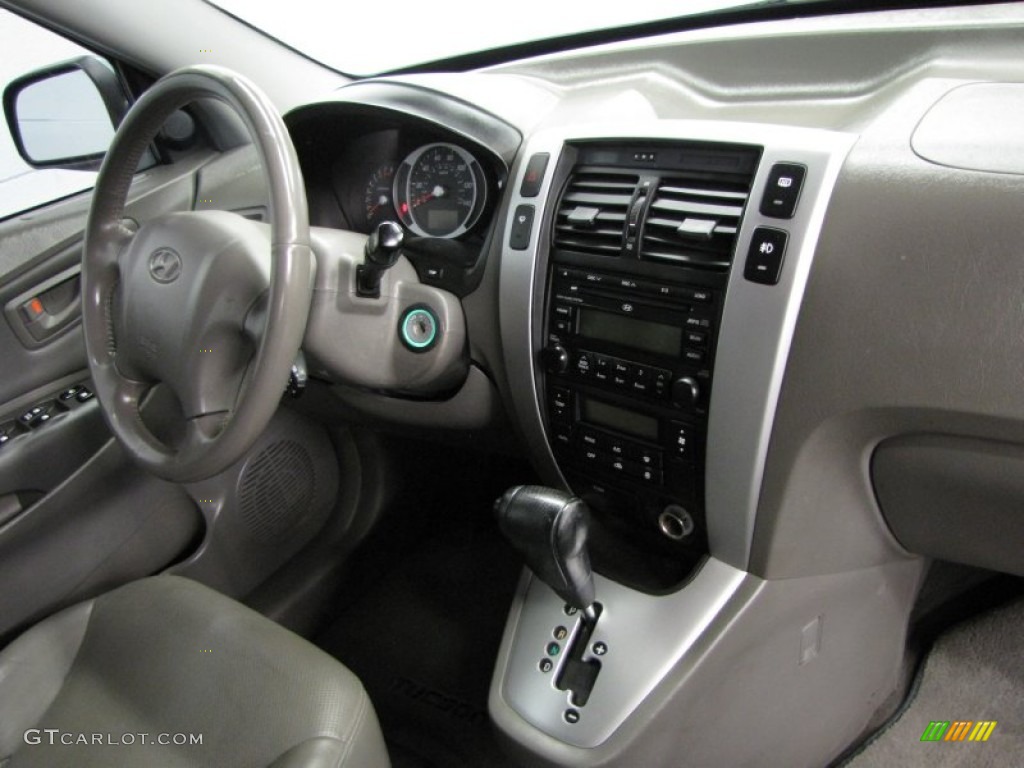 2007 Tucson Limited 4WD - Alpine Frost Blue Metallic / Gray photo #21