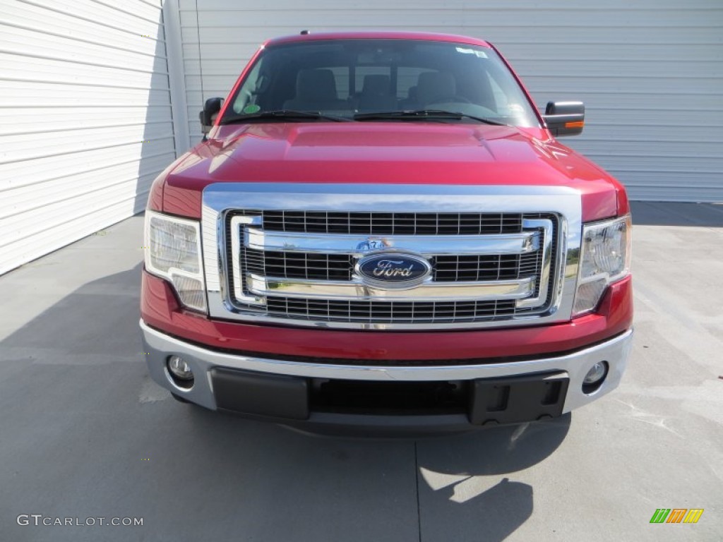 2013 F150 XLT SuperCrew - Ruby Red Metallic / Steel Gray photo #8