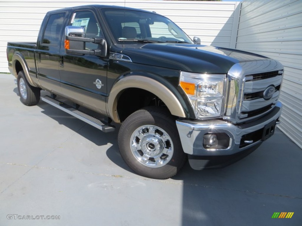 Green Gem Metallic 2013 Ford F250 Super Duty Lariat Crew Cab 4x4 Exterior Photo #82404609