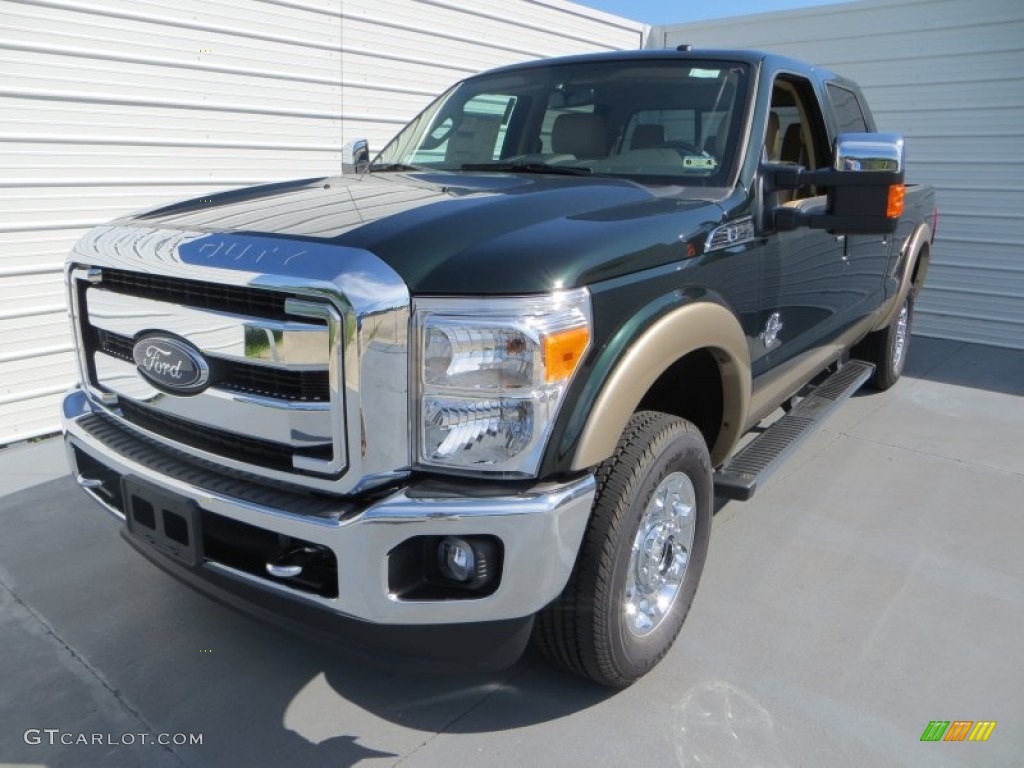 Green Gem Metallic 2013 Ford F250 Super Duty Lariat Crew Cab 4x4 Exterior Photo #82404759