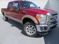 2013 Ruby Red Metallic Ford F250 Super Duty Lariat Crew Cab 4x4  photo #1