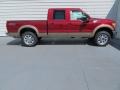 2013 Ruby Red Metallic Ford F250 Super Duty Lariat Crew Cab 4x4  photo #3