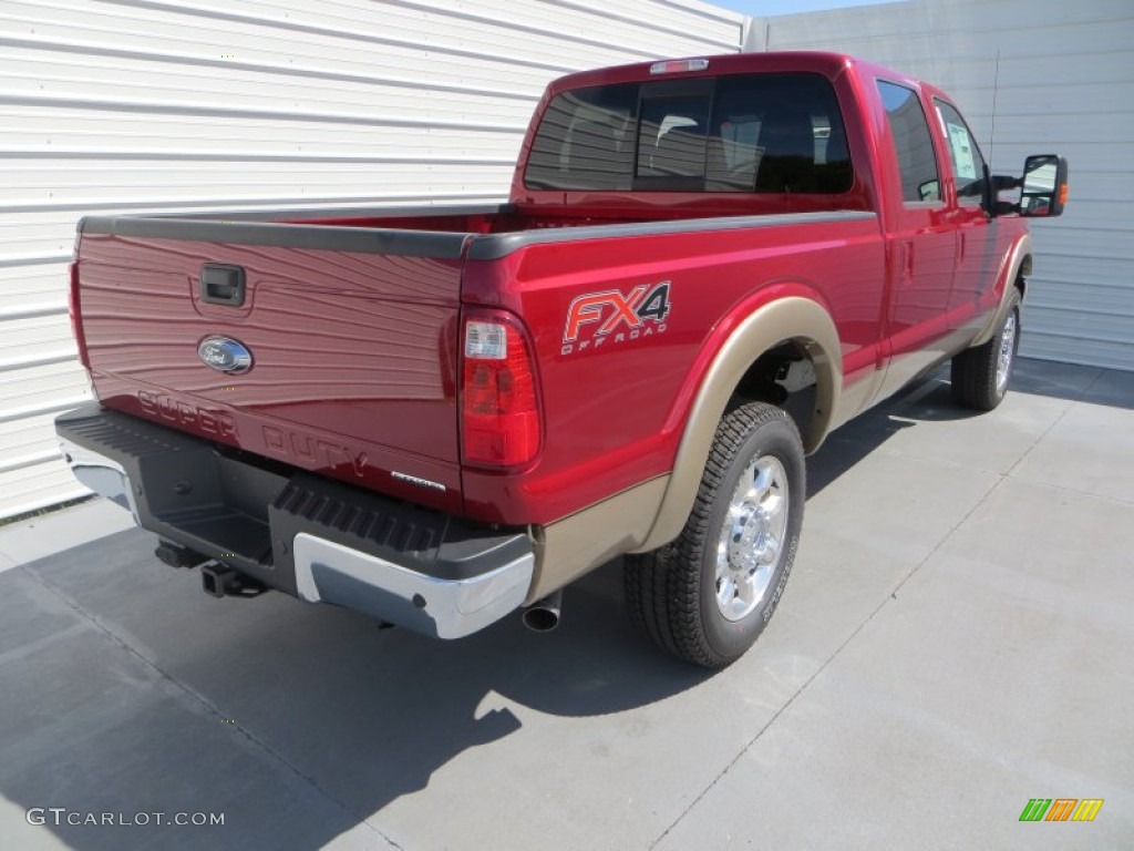 Ruby Red Metallic 2013 Ford F250 Super Duty Lariat Crew Cab 4x4 Exterior Photo #82405656