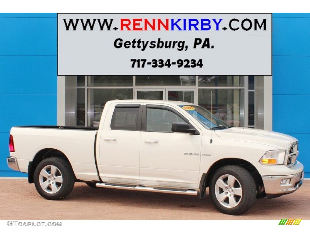 2009 Ram 1500 Big Horn Edition Quad Cab 4x4 - Stone White / Dark Slate/Medium Graystone photo #1