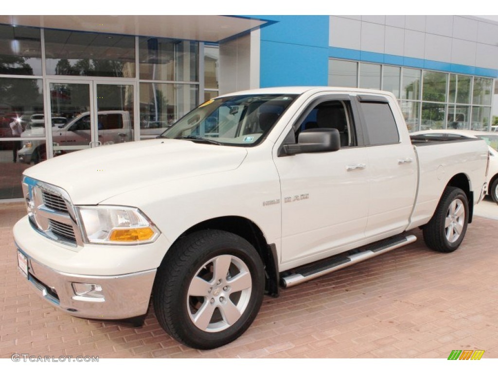 2009 Ram 1500 Big Horn Edition Quad Cab 4x4 - Stone White / Dark Slate/Medium Graystone photo #10