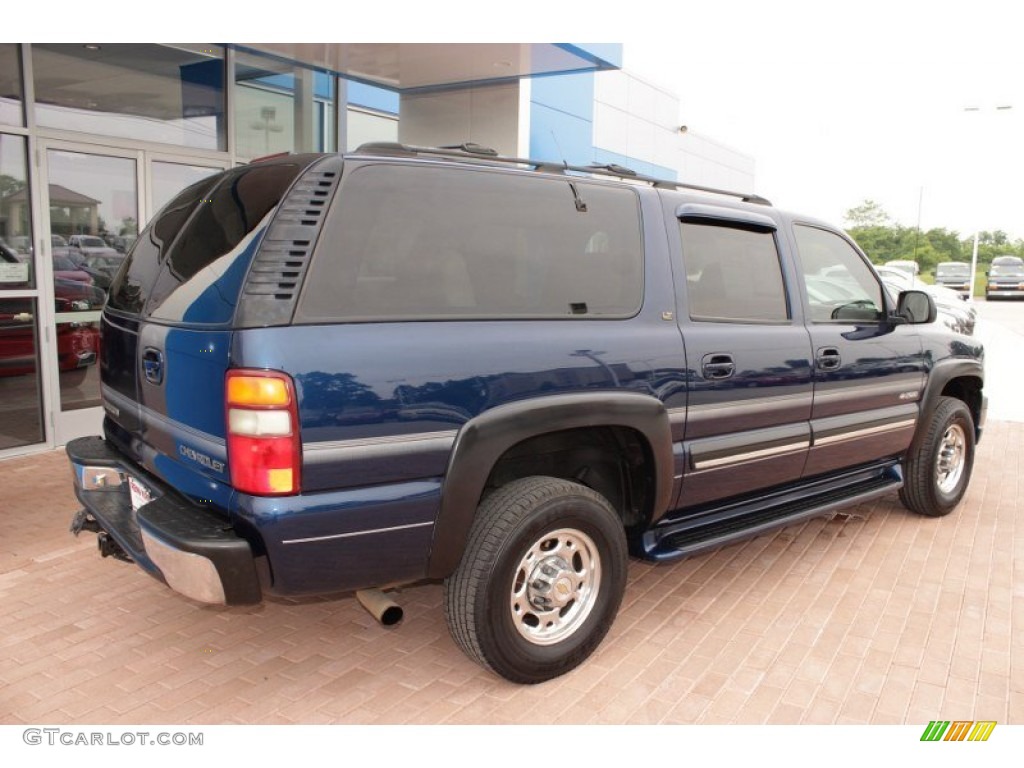2001 Suburban 2500 LT 4x4 - Indigo Blue Metallic / Tan photo #11