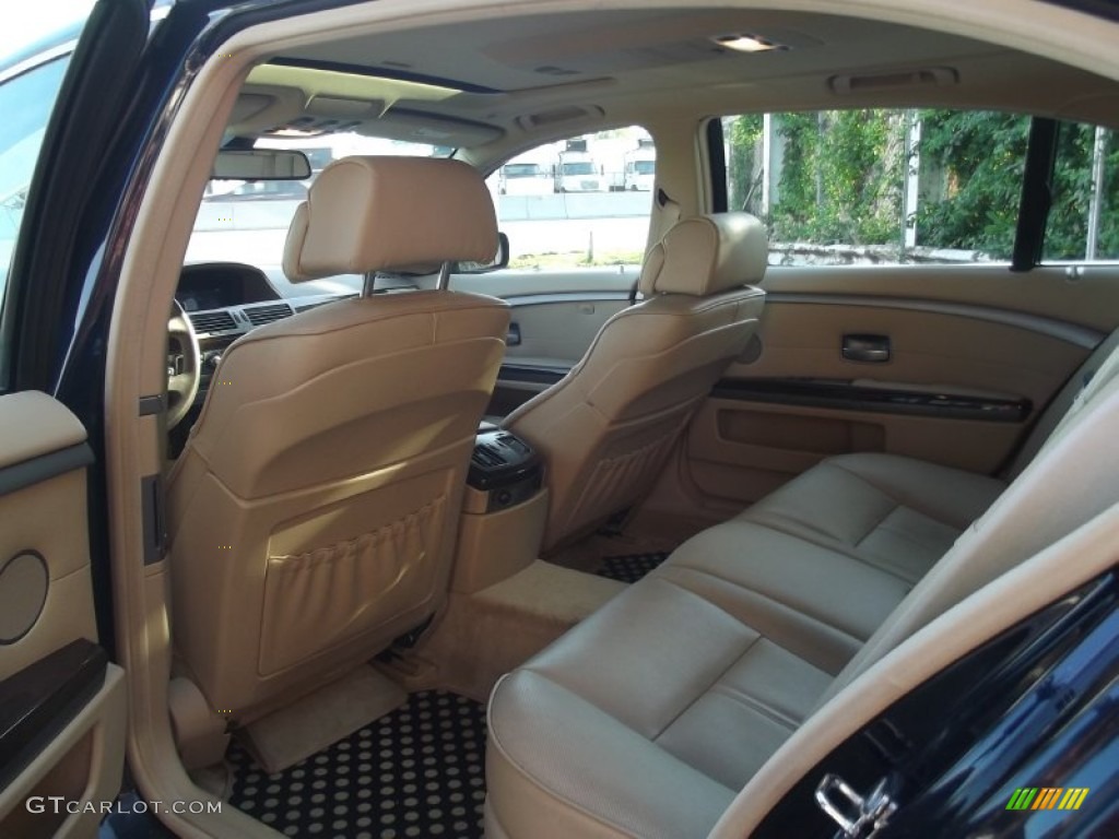 Cream Beige Interior 2007 BMW 7 Series 750Li Sedan Photo #82407907