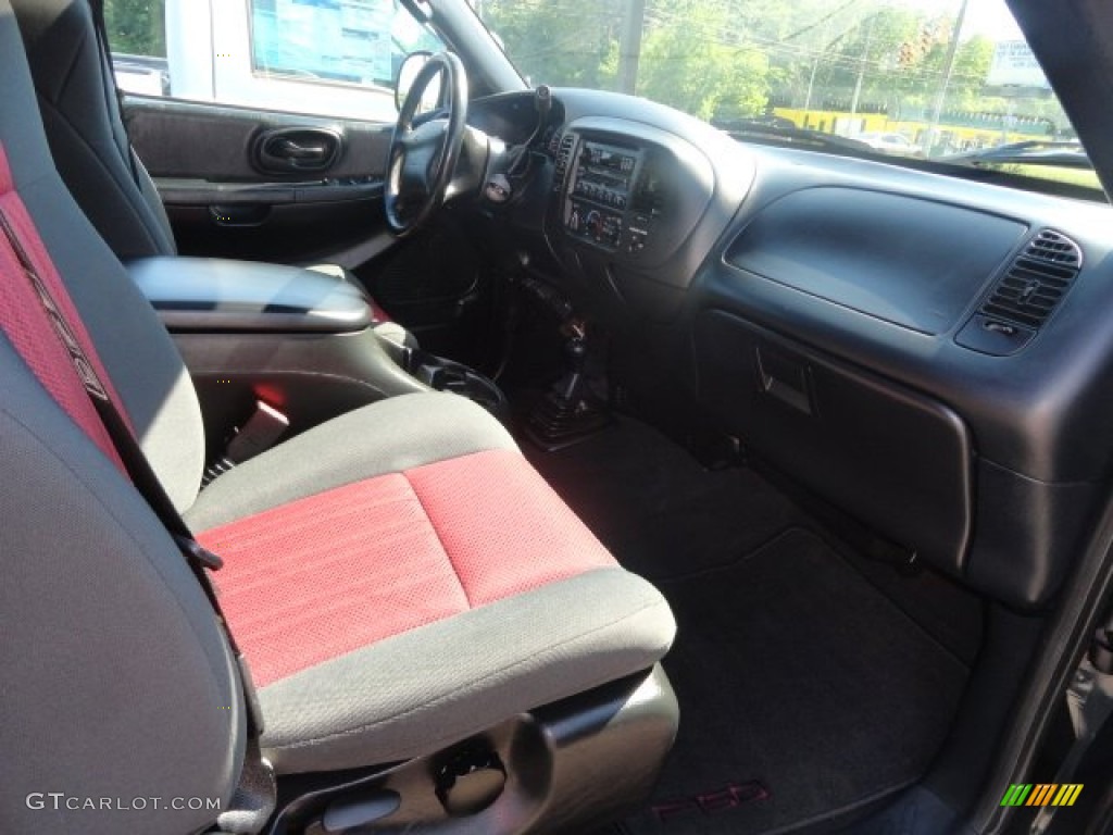2003 F150 Heritage Edition Supercab 4x4 - Toreador Red Metallic / Black/Red photo #11