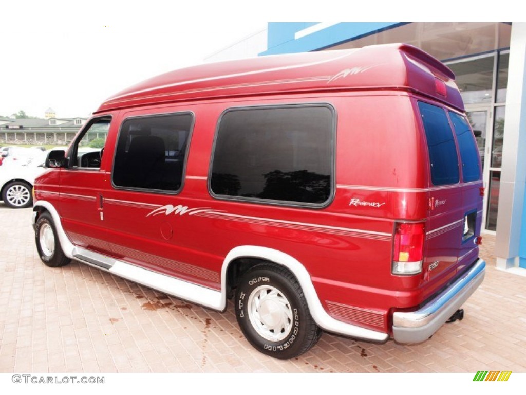 2000 E Series Van E150 Passenger Conversion - Toreador Red Metallic / Medium Graphite photo #2