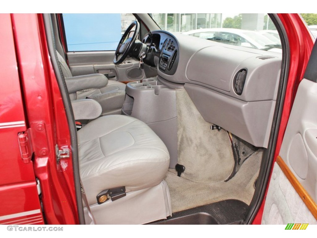 2000 E Series Van E150 Passenger Conversion - Toreador Red Metallic / Medium Graphite photo #7