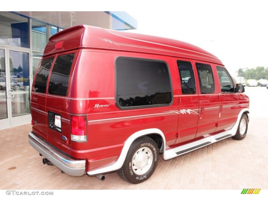 2000 E Series Van E150 Passenger Conversion - Toreador Red Metallic / Medium Graphite photo #11