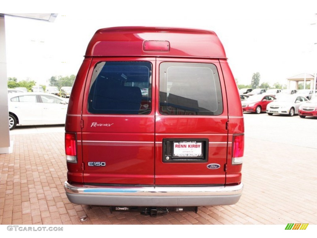 2000 E Series Van E150 Passenger Conversion - Toreador Red Metallic / Medium Graphite photo #14