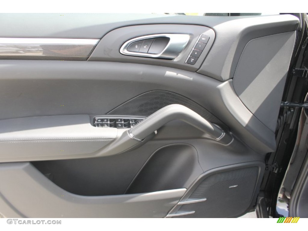 2013 Porsche Cayenne Turbo Black Door Panel Photo #82411674