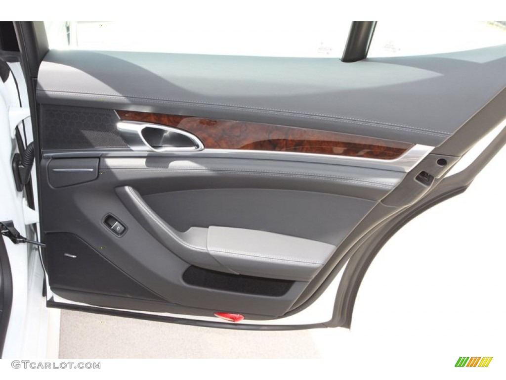2013 Porsche Panamera Turbo Black Door Panel Photo #82412590