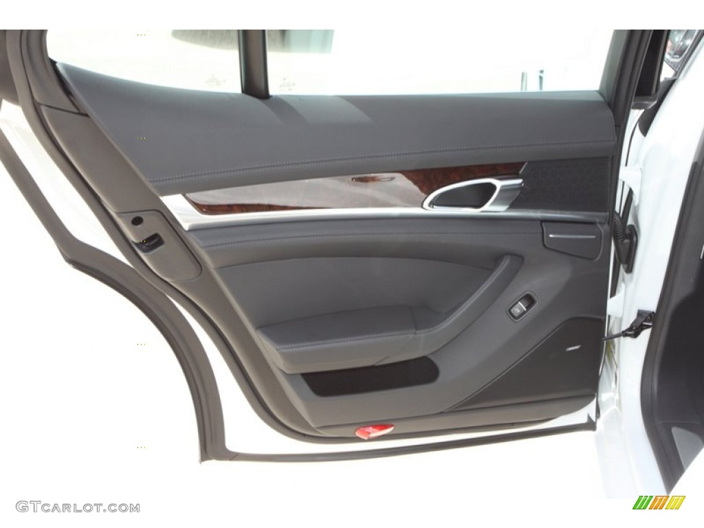 2013 Porsche Panamera Turbo Black Door Panel Photo #82412730