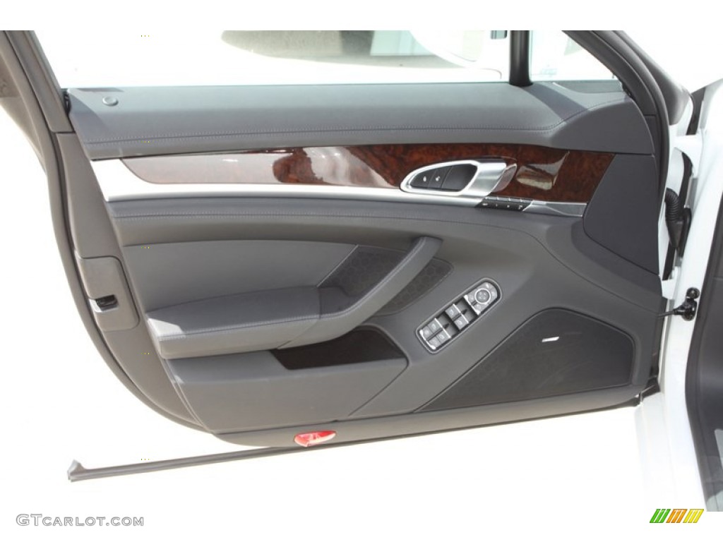 2013 Porsche Panamera Turbo Black Door Panel Photo #82412843